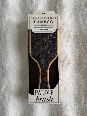🆕 Pearlessence Bamboo Paddle Brush with Black Onyx!